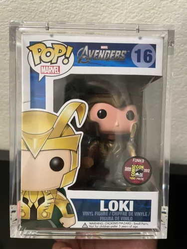 Funko Pop! Vinyl Marvel Avengers - Loki SDCC 2012 Exclusive 16 with army shield