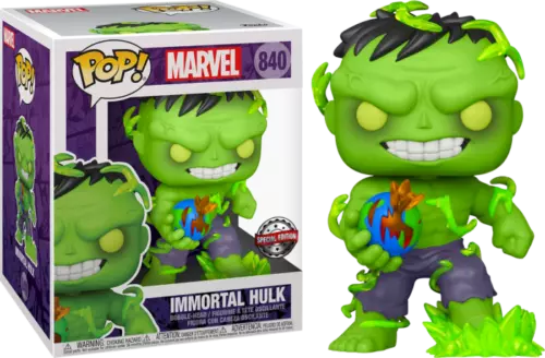 FUNKO POP VINYL MARVEL HULK - IMMORTAL HULK #840 6" EXCLUSIVE POP VINYL FIGURE