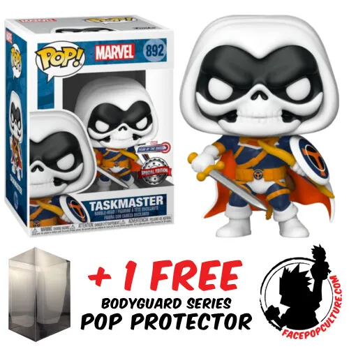 FUNKO POP VINYL MARVEL TASKMASTER YEAR OF THE SHIELD #892 EXCLUSIVE + PROTECTOR