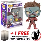 FUNKO POP VINYL MARVEL WHAT IF ZOMBIE IRON MAN GLOW #944 EXCLUSIVE + PROTECTOR