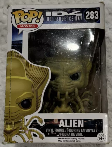 Funko Pop! Vinyl Movies  iD4 Independence day # 283 Alien Vinyl Box Damage