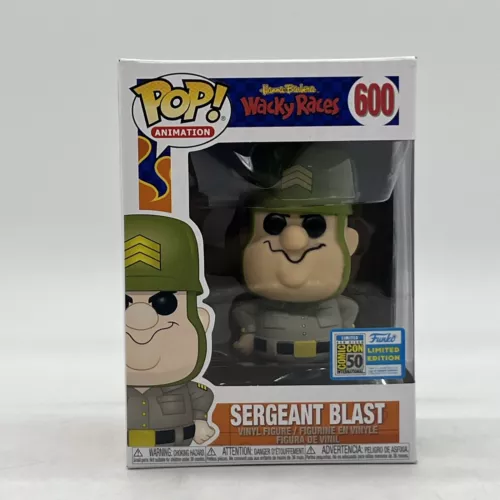 Funko Pop! Wacky Races Sergeant Blast #600 SDCC Limited Sticker Flawed Box W/PP