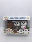 Funko Pop We Bare Bears - Grizz, Panda & Ice Bear - Flocked  - 3 Pack