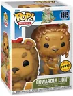 Funko POP Wizard of Oz Cowardly Lion Flocked Chase Figure #1515 + Protector