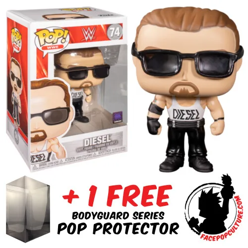 FUNKO POP WWE DIESEL #74 VINYL FIGURE + FREE POP PROTECTOR