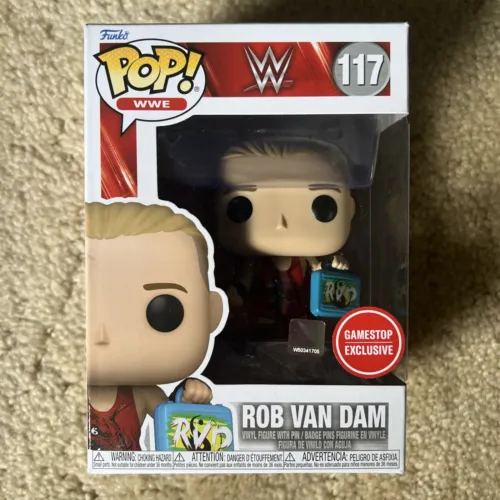 Funko Pop! WWE Rob Van Dam 117 Figure - With Wrestlemania Pin Exclusive RVD ECW