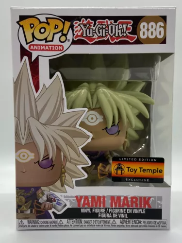 FUNKO POP YAMI MARIK YU-GI-OH! #886 ANIME TOY TEMPLE EXCLUSIVE w/ PROTECTOR