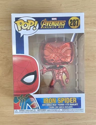 Funko POPS! IRON SPIDER #287 (Red Chrome) Marvel Avengers Infinity War Exclusive