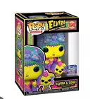 IN HAND -  Funko 1649 Elvira & Gonk Black Light Hollywood Exclusive w/Protector