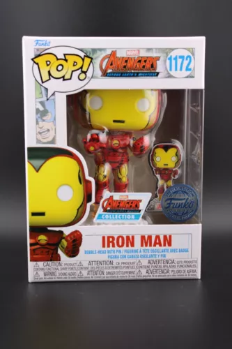 IRON MAN W/ PIN - AVENGERS BEYOND EARTH'S MIGHTIEST #1172 AVENGERS & FUNKOSPECED