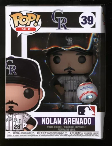 J Funko POP Baseball Official MLB | Nolan Arenado #39 Colorado Rockies w/ Shield