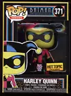 J Funko POP Heroes Harley Quinn 371 Animated Batman Black Light Hot Topic Shield