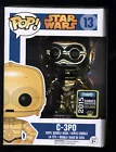 J Funko POP! Star Wars Blue Box C-3P0 #13 2015 Chrome Con Exclusive w/ Protector