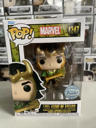 🎄Loki: Agent Of Asgard #1247 Marvel Pop! Bobble Head Figure Funko Special Ed