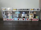 Lot SDCC Star Wars Funko Pop Leia R2-D2 Han Solo BB-8 Official Sticker