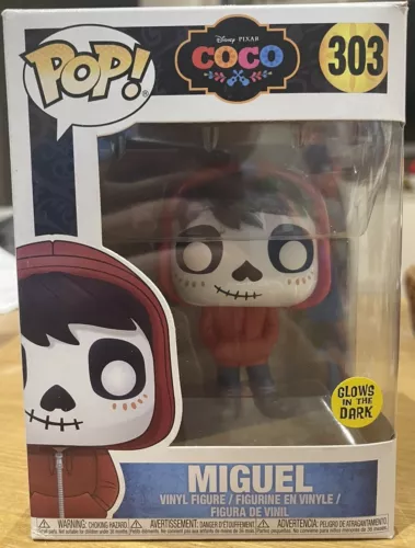 Miguel (GLOW) 303 ~ Disney: Coco ~ Funko Pop Vinyl ~ GITD + FREE POP PROTECTOR