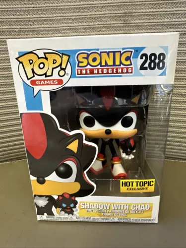 NEW FUNKO POP! GAMES SONIC THE HEDGEHOG SHADOW WITH CHAO #288 HT EXCLUSIVE! WOW