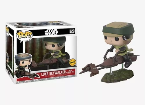 NEW Funko POP! Luke Skywalker w/Speeder Bike 229 CHASE Star Wars Return of Jedi