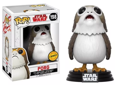 NEW Funko POP! Porg 198 CHASE (open mouth) non-flocked Star Wars The Last Jedi