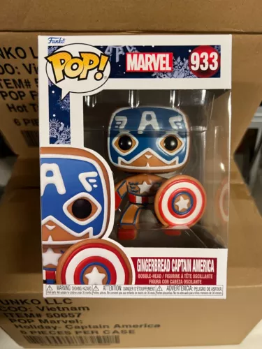 NIB Funko Pop Marvel Gingerbread Captain America 933