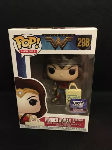 NIB Funko POP! Wonder Woman with Hollywood Bag 298 (Funko Hollywood Exclusive)