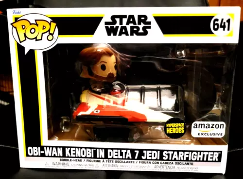 Obi-Wan Kenobi Delta 7 Jedi Starfighter Funko Pop 641 AMAZON Exc - FREE SHIPPING