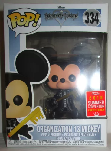 ORGANIZATION 13 MICKEY Kingdom Hearts Pop Figure #334 Hot Topic SDCC Exclusive