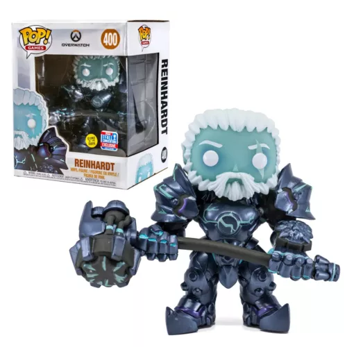 Overwatch 6" Reinhardt Funko Pop #400 Games 2018 NYCC Exclusive Glow In The Dark