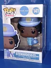 PAN AM AFRICAN AMERICAN STEWARDESS W/ BAG FUNKO POP VINYL FIGURE 141 ICONS NEW