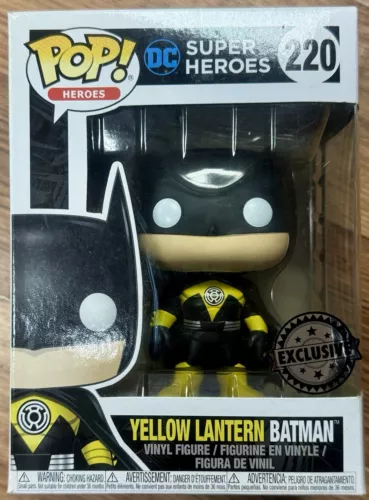 Pop! DC Comics Super Heroes Yellow Lantern Batman (220) Supplied In Original Box