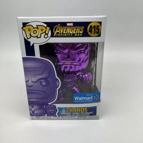 Pop Funko Marvel Avengers Infinity War Purple Chrome Thanos 415 Exclusive