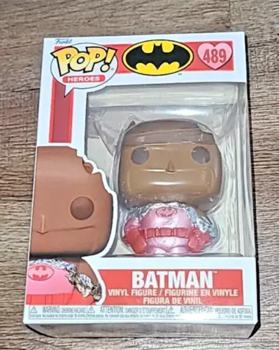 Rare Funko POP DC Heroes #489 Batman (Chocolate) Vinyl Figure