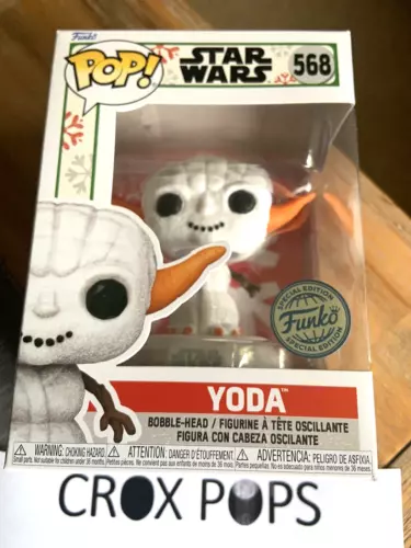 RARE Yoda Snowman Star Wars FE 568 Funko Pop Vinyl New in Mint Box + Protector