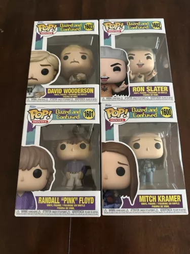 Set Of 4 Dazed & Confused Funko Pops- Mitch, Randall, Wooderson & Ron Slater