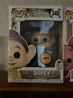 Snow White and the Seven Dwarfs Dopey Chase Funko Pop #340 in Protector