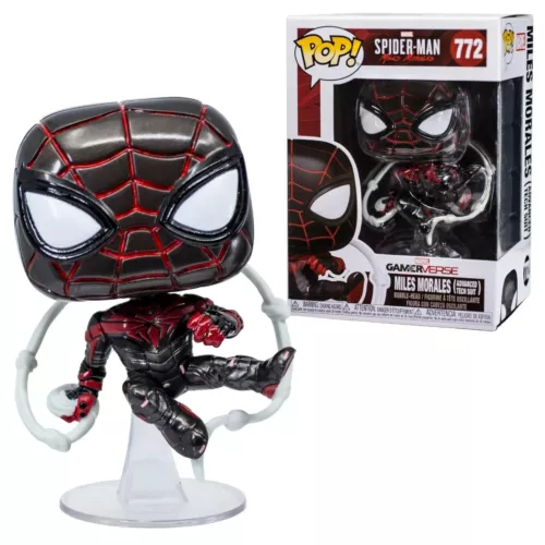 Spider-Man Miles Morales Advanced Tech Suit Funko Pop #772 Bobble-Head New!