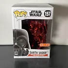 Star Wars Darth Vader #157 RED Chrome Target Exclusive Funko Pop w/Protector NEW