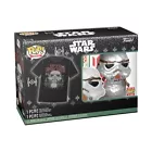 Star Wars Holiday STORMTROOPER Metallic Funko Pop! + Adult Large T-Shirt #557