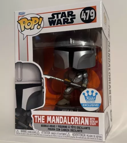 Star Wars - The Mandalorian with Beskar Staff (Funko Exclusive) 479 Funko Pop!