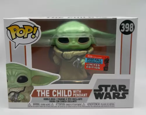 The Child with Pendant Grogu Funko Pop Star Wars Mandalorian NYCC Exclusive 398