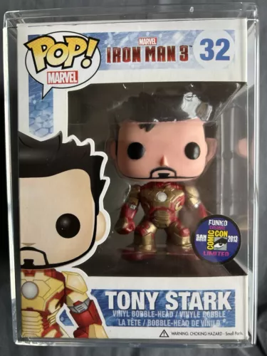 Tony Stark Funko Pop Sdcc 2013 Exclusive Rare Maskless Limited Edition