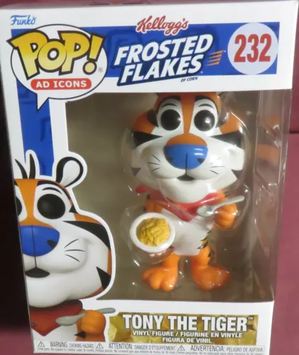 TONY THE TIGER, KELLOGG'S FROSTED FLAKES,  2024 FUNKO POP AD ICONS, #232