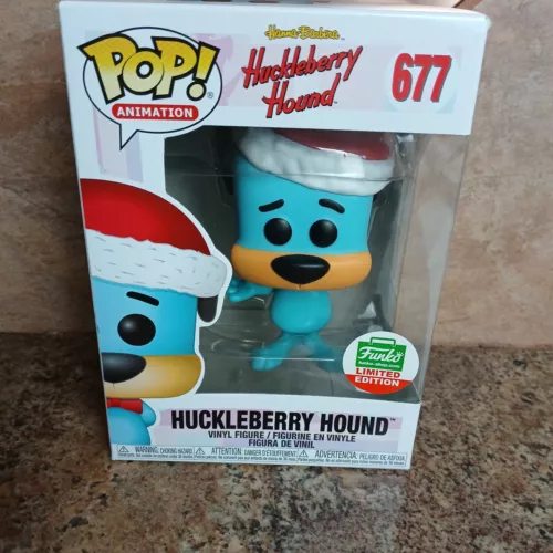 VAULTED Funko POP! Christmas Huckleberry Hound with Santa Hat 677 with Protector