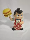 Vtg Bob’s Big Boy 8” Plastic Vinyl Money Coin Bank Double Decker Burger Funko