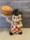 Vtg Bob’s Big Boy 8” Plastic Vinyl Money Coin Bank Double Decker Burger Funko