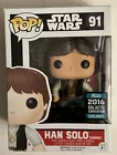 W/case Funko POP! Star Wars 91 Han Solo 2016 Galactic Convention Exclusive