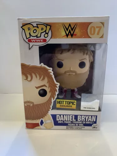 WWE DANIEL BRYAN HOT TOPIC EXCLUSIVE FUNKO POP #7 RED RARE