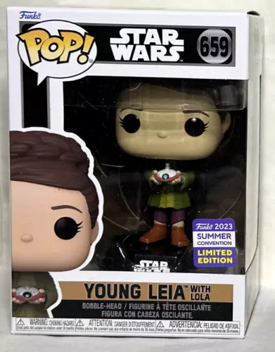 Young Leia with Lola #659 Funko POP! Star Wars Obi-Wan SDCC 2023 Exclusive