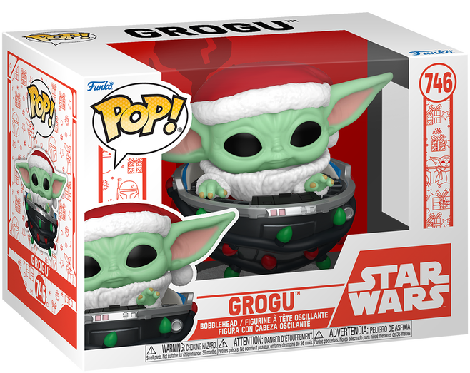 Grogu (with Santa Hat & Pram)