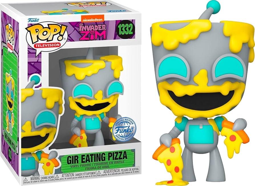 Gir Eating Pizza